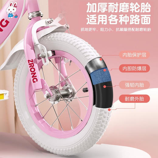 儿童自行车女孩单车3-8岁公主款脚踏车男女宝宝六一礼物童车生日礼物 商品图2