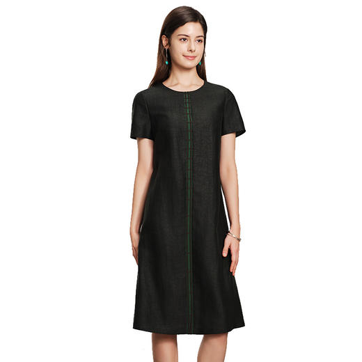 TANGY Collection天意精品2024夏季新品茛绸香云纱女士衬衫连衣裙 商品图4