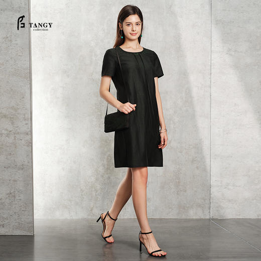 TANGY Collection天意精品2024夏季新品茛绸香云纱女士衬衫连衣裙 商品图0
