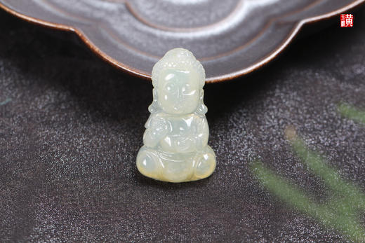 天然冰种黄翡宝宝佛吊坠 配精美挂绳 商品图1