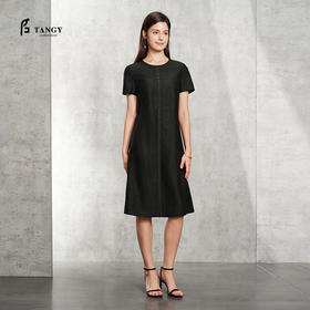 TANGY Collection天意精品2024夏季新品茛绸香云纱女士衬衫连衣裙