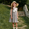 【马克珍妮 芦芙】新款夏装 女童灰米条纹纯棉连衣裙230511 商品缩略图0