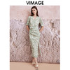 VIMAGE纬漫纪夏季新款气质时尚印花泡泡袖短上衣V2109710 商品缩略图1