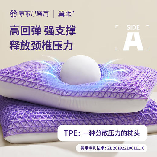 翼眠格子Air双感枕头深度 睡眠TPE记忆棉枕头芯颈椎枕 商品图1