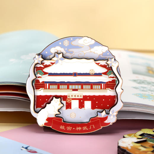 紫禁城四季木质冰箱贴 商品图3