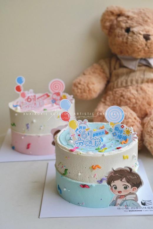 6寸活力女宝/男宝蛋糕（水果戚风蛋糕，固定火芒） 商品图0