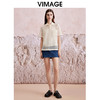 VIMAGE纬漫纪夏季新款钩花文艺度假风显瘦两件套polo短袖衬衫V2113729 商品缩略图1