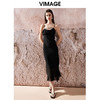 VIMAGE纬漫纪夏新款气质高级感露背吊带修身性感连衣裙V2177709 商品缩略图0