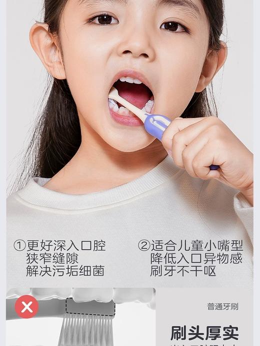 儿童专用宽幅薄刷头倍速牙刷🪥软毛换牙期 口腔清洁6-12岁  进kou 抑jun刷丝！外包软胶防滑易抓握  轻巧省力~ 商品图13