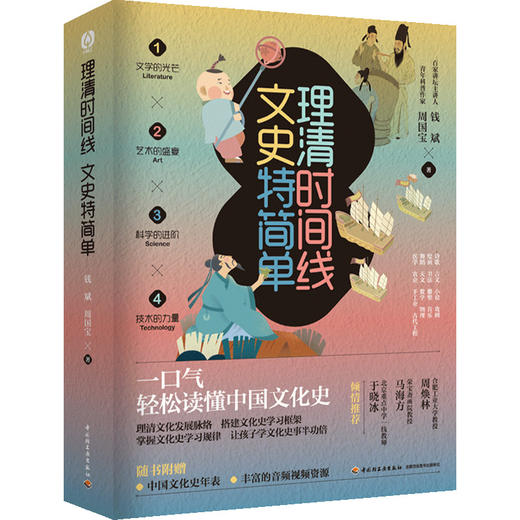 【7岁以上】《理清时间线 文史特简单》全4册】文学、艺术、科学、技术，按照时间顺序，梳理了中国2000多年的文化历史脉络 商品图1