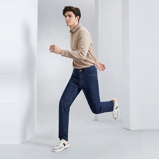 【含竹纤维】柒牌男裤牛仔裤2024春季新款商务休闲男士直筒长裤子	126H71220 商品图3