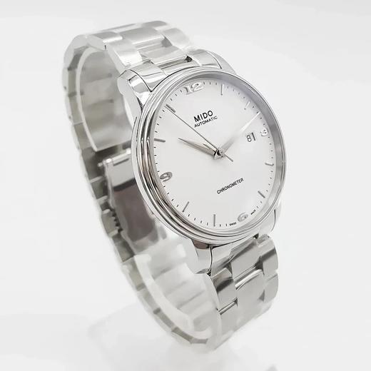 【99 新正品】MIDO美度贝伦赛丽系列39mm精钢折叠扣密底蓝宝石玻璃日期显示天文台认证自动机械男表M010.408.11.011.00  160318TJ10 商品图4