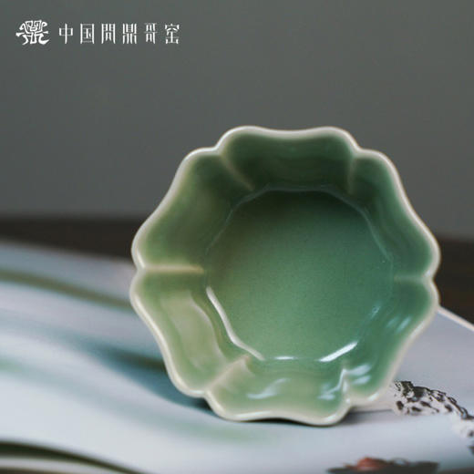 问鼎哥窑豆青簪花杯（三桃）（缺货） 商品图1