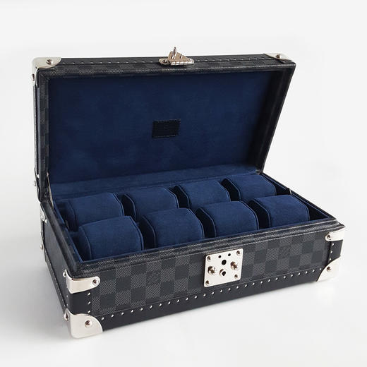 【闲置品】LV路易威登黑棋盘格蓝色内里COFFRET 8只装腕表箱N48226  200323LV11  商品图2