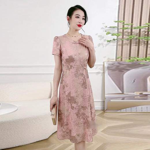 新中式国风印花，中长款时尚连衣裙QYM-XQD-11B2499-L 商品图2