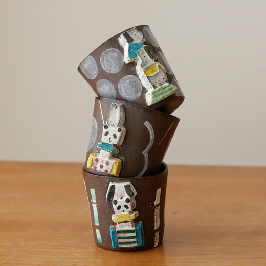 中国 花狗空间张晓雪 手握杯 条纹杯 咖啡杯 商品图4