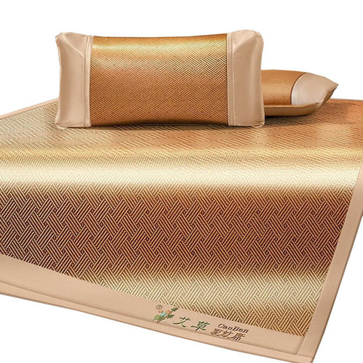 【夏日必备；冰丝凉席】一夜风流如梦，艾草藤席轻纱不染尘。夏日里，三件套竹席与艾草席，凉爽呵护肌肤。享受清凉之余，更赢得舒适心情！ 商品图8