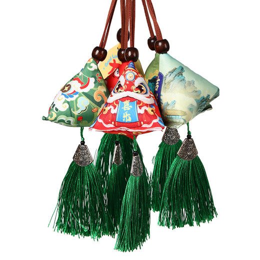 福运国潮风手工DIY香囊 端午节艾草三角粽子挂件 国潮古风随身DIY 香包活动小礼品 商品图4