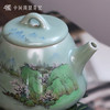 问鼎哥窑豆青高石瓢壶（青绿山水） 商品缩略图3
