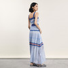 谜底吊带连衣裙2024年夏季新品文艺度假风条纹针织长裙242MZ0887 商品缩略图2