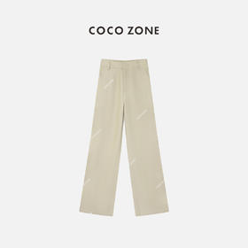 COCO ZONE "高素麻裤"复古亚麻显瘦直筒裤宽松百搭垂感休闲裤24C10060