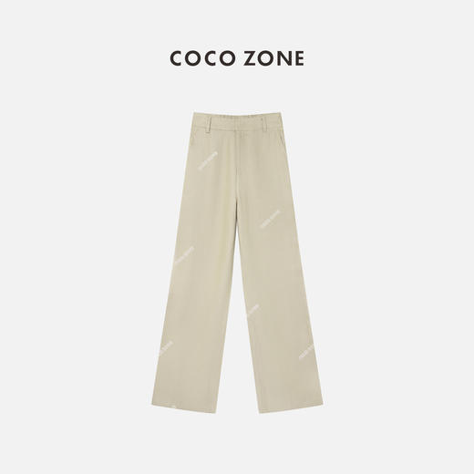 COCO ZONE "高素麻裤"复古亚麻显瘦直筒裤宽松百搭垂感休闲裤24C10060 商品图0