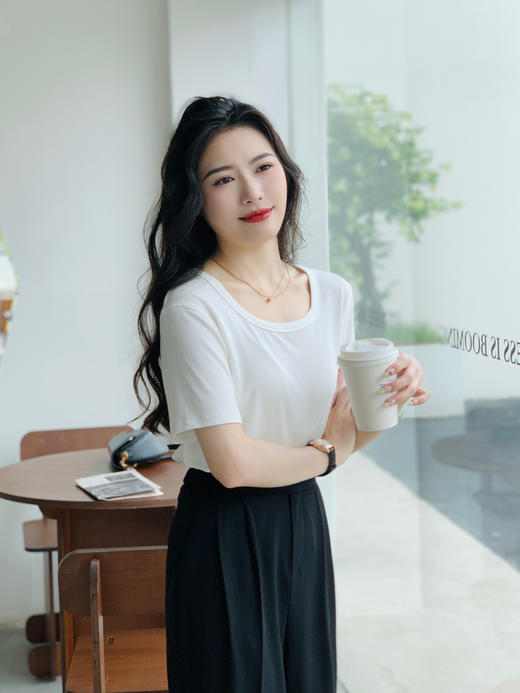 【百图lulu定制】【轻装裤】高腰 直筒 垂顺 直筒休闲裤 商品图5