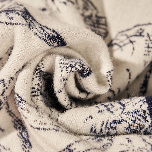 大都会艺术博物馆欧式中国风艺术双面提花锁边羊毛空调毯毛毯 商品图3