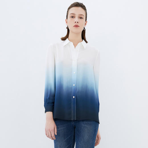EITIE爱特爱秋季新款时尚个性渐变色女衬衣7509211 商品图3