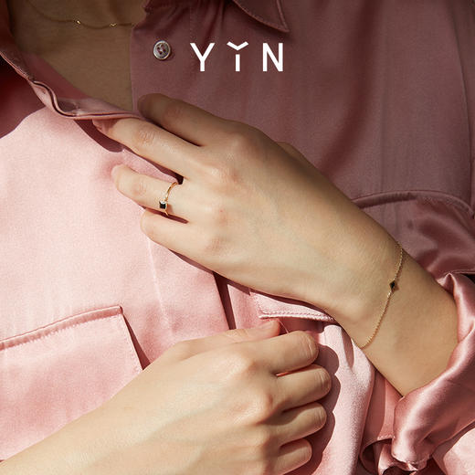 「垠」黑色包镶玛瑙手链 商品图4