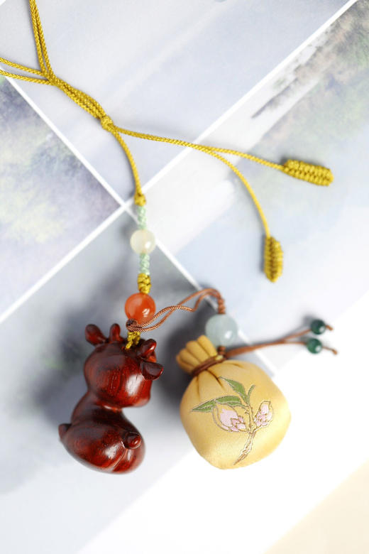 【青山特惠】小叶紫檀【福鹿·香囊】挂件 吊坠 s30 商品图2