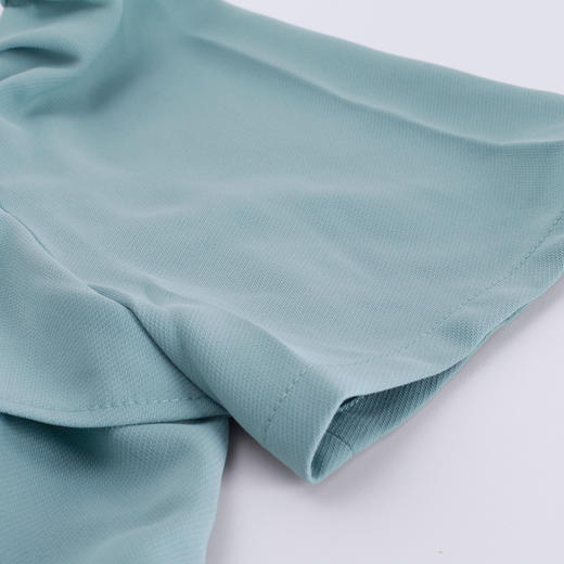 PF8E3斯尔丽2024夏季荷叶不规则方领泡泡袖垂坠滑爽显瘦显高连衣裙 商品图5