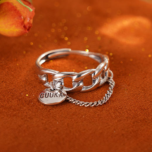 子佩集S925银【星河】戒指【YGJZ009】纯银原创2链条2405 商品图2