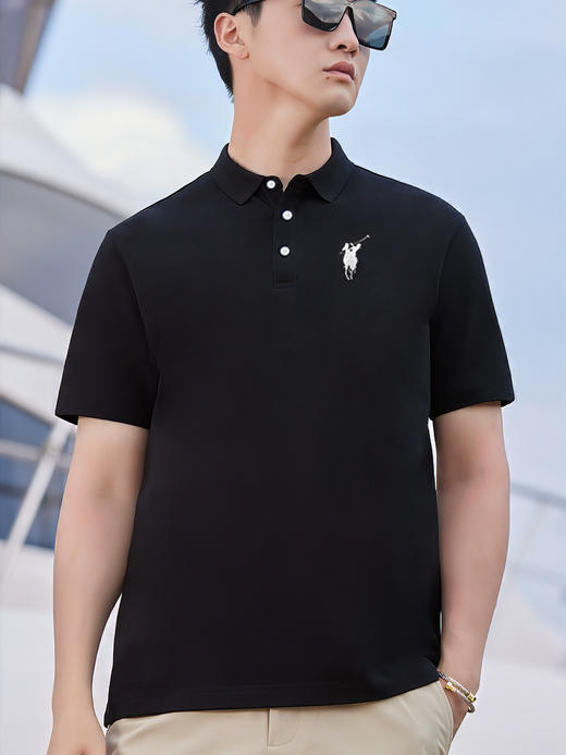 2024年款WHPOLOSPORTS 大马标新品  冰感运动情侣款  商务休闲POLO衫 舒适有型 商品图3