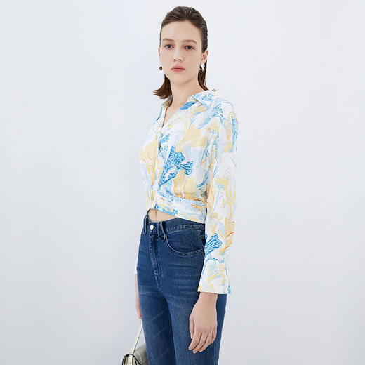 EITIE爱特爱秋季新款舒适大方印花小上衣7513201 商品图2