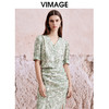 VIMAGE纬漫纪夏季新款气质时尚印花泡泡袖短上衣V2109710 商品缩略图5