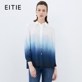 EITIE爱特爱秋季新款时尚个性渐变色女衬衣7509211