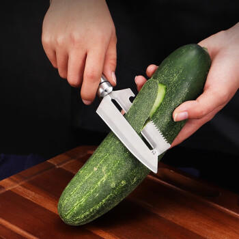 奥美优 不锈钢削皮刀 创意多功能瓜果刨削皮器鱼鳞刀 AMY1122 /厨具 /刀剪菜板 /瓜果刀/刨 商品图3