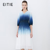 EITIE爱特爱秋季新款时尚个性渐变色收腰百褶连衣裙女7507201 商品缩略图0
