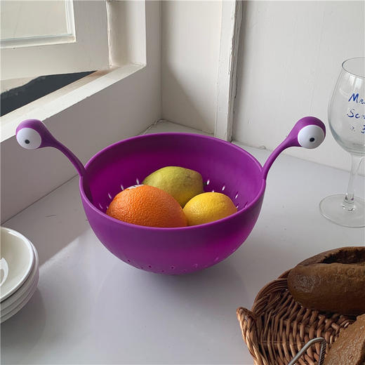 【创意果盘】韩国可爱简约家用客厅收纳篮大眼睛果盘洗菜盆沥水篮洗水果盆篮子，果盘、洗菜盆、沥水篮、洗水果盆通通帮你搞定。ry 商品图5