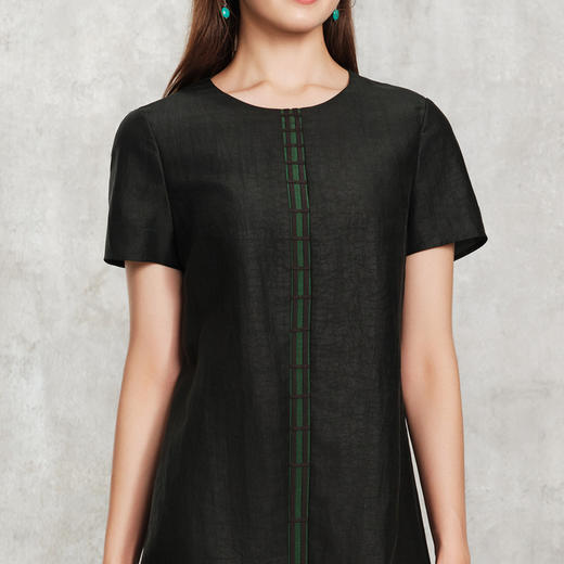 TANGY Collection天意精品2024夏季新品茛绸香云纱女士衬衫连衣裙 商品图3