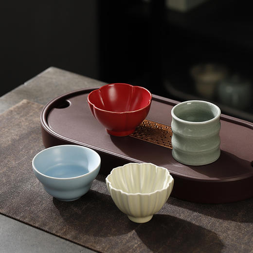 【五大名窑故宫文创功夫茶杯】茶具礼盒 中式高档家用主人杯 送长辈礼物 父亲节 商品图2