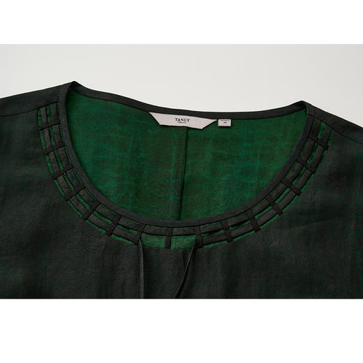 TANGY Collection天意精品2024夏季新品茛绸香云纱女士衬衫连衣裙 商品图3