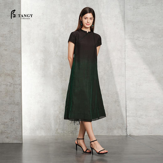 TANGY Collection天意精品2024夏季新品莨绸香云纱女士衬衫 商品图0