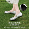 西遇小香风玛丽珍女鞋新款法式气质圆头软底平底银色单鞋V0046786 商品缩略图3