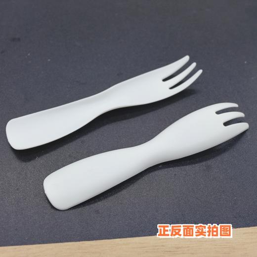 独立装 波浪叉子 乳白色 约100个/包 一次性蛋糕甜品慕斯三齿叉 商品图1