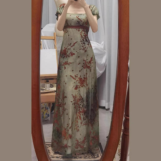 裁缝学苑AQ293新中式国风方领连衣裙纸样女装泡泡袖裙子样板 商品图4