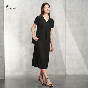 TANGY Collection天意精品2024夏季新品茛绸香云纱女士连衣裙