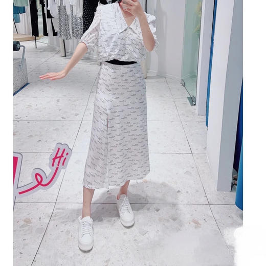 【商场同款】麦檬夏开叉中长款半身裙4E6241221 商品图2
