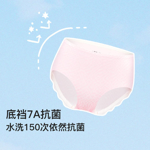 (11.11)ubras旗下likeuu少女无尺码小小浪花内裤女童青春发育期内裤3条装 商品图2